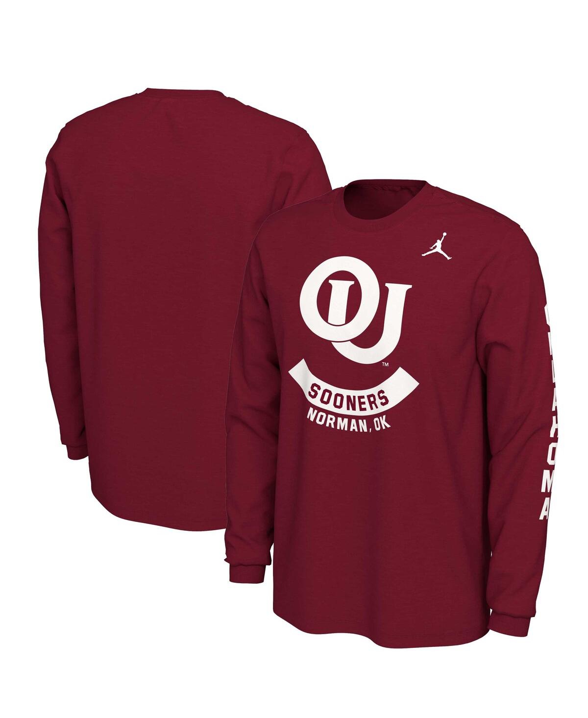 Jordan Men's  Crimson Oklahoma Sooners Team Vault Logo T-shirt