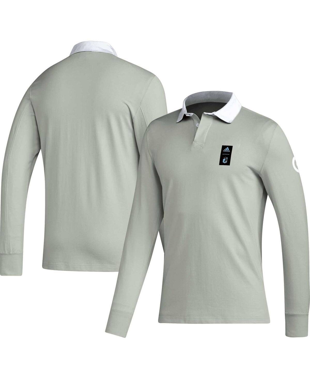 Men's adidas 2023 Player Gray Minnesota United Fc Travel Long Sleeve Polo Shirt - Gray