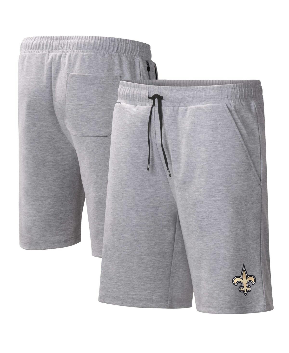 Msx By Michael Strahan Men's  Heather Gray New Orleans Saints Trainer Shorts