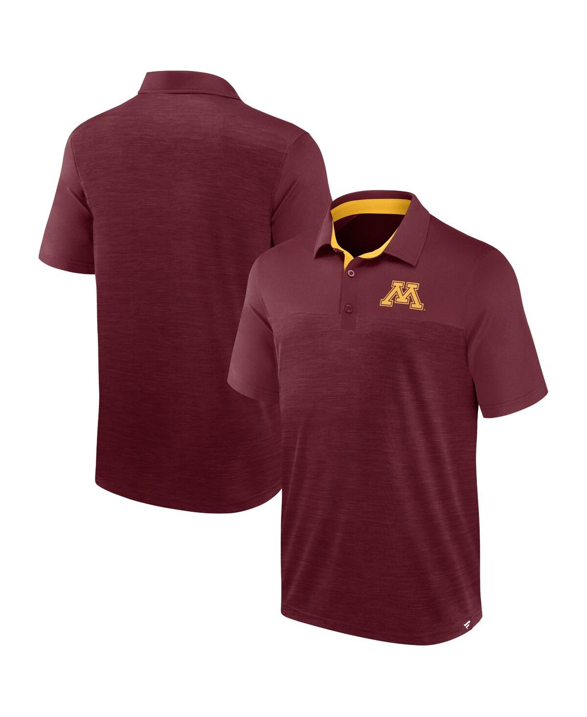 Fanatics Branded Heather Maroon Minnesota Golden Gophers Classic Homefield Polo In Heather Maroon
