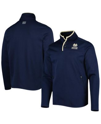 Men's Navy Notre Dame Fighting Irish Rebound Quarter-Snap Jacket
