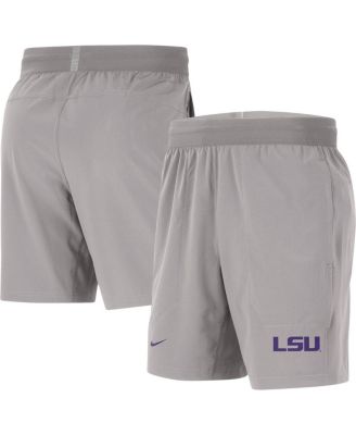 Men's Gray LSU Tigers Player Performance Shorts