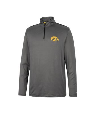 Men's Charcoal Iowa Hawkeyes Logo Quarter-Zip Windshirt