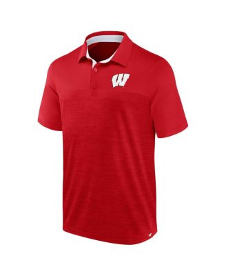 Men's Heather Red Wisconsin Badgers Classic Homefield Polo Shirt