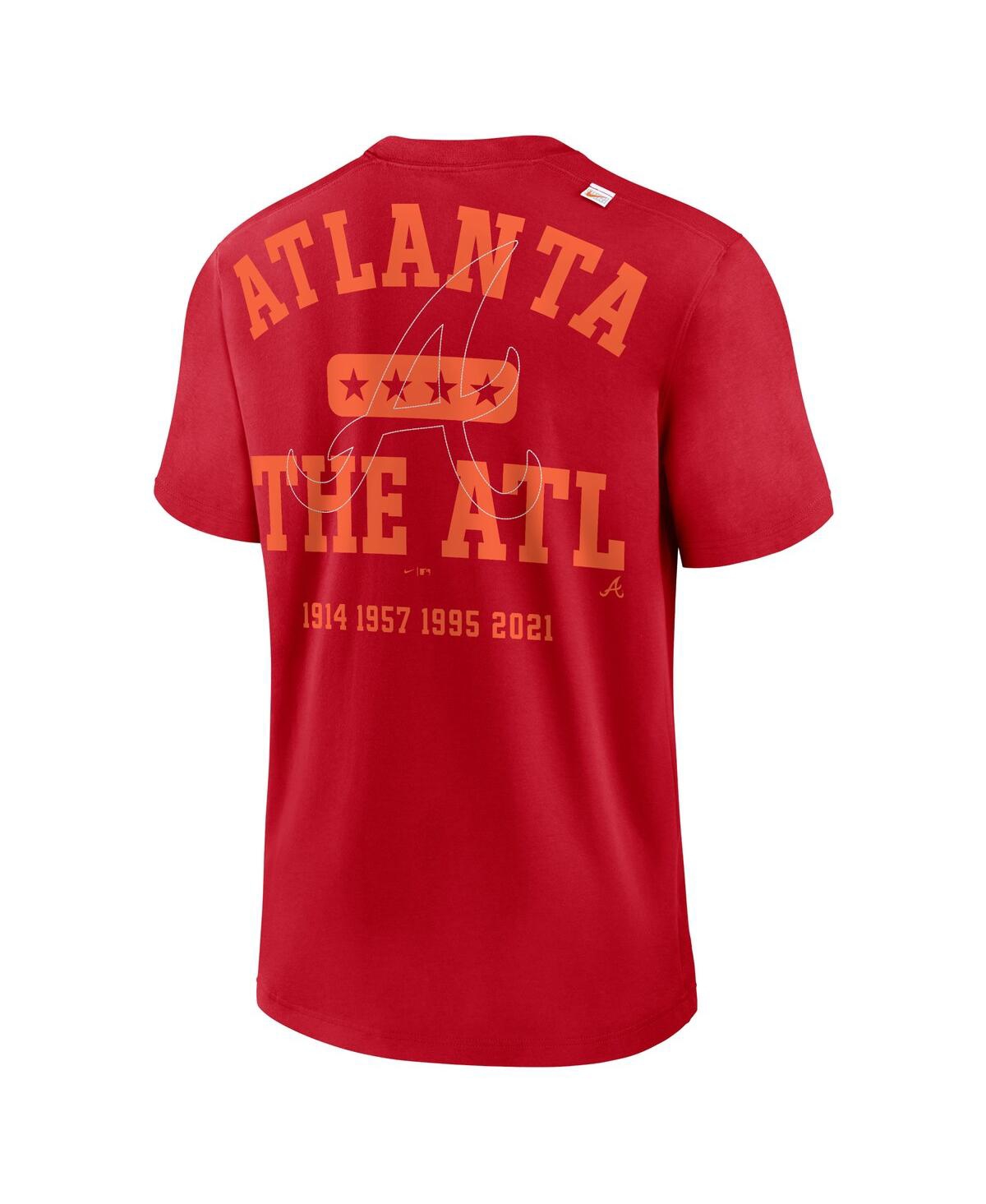 Nike Men's  Red Atlanta Braves Statement Game Over T-shirt In Red