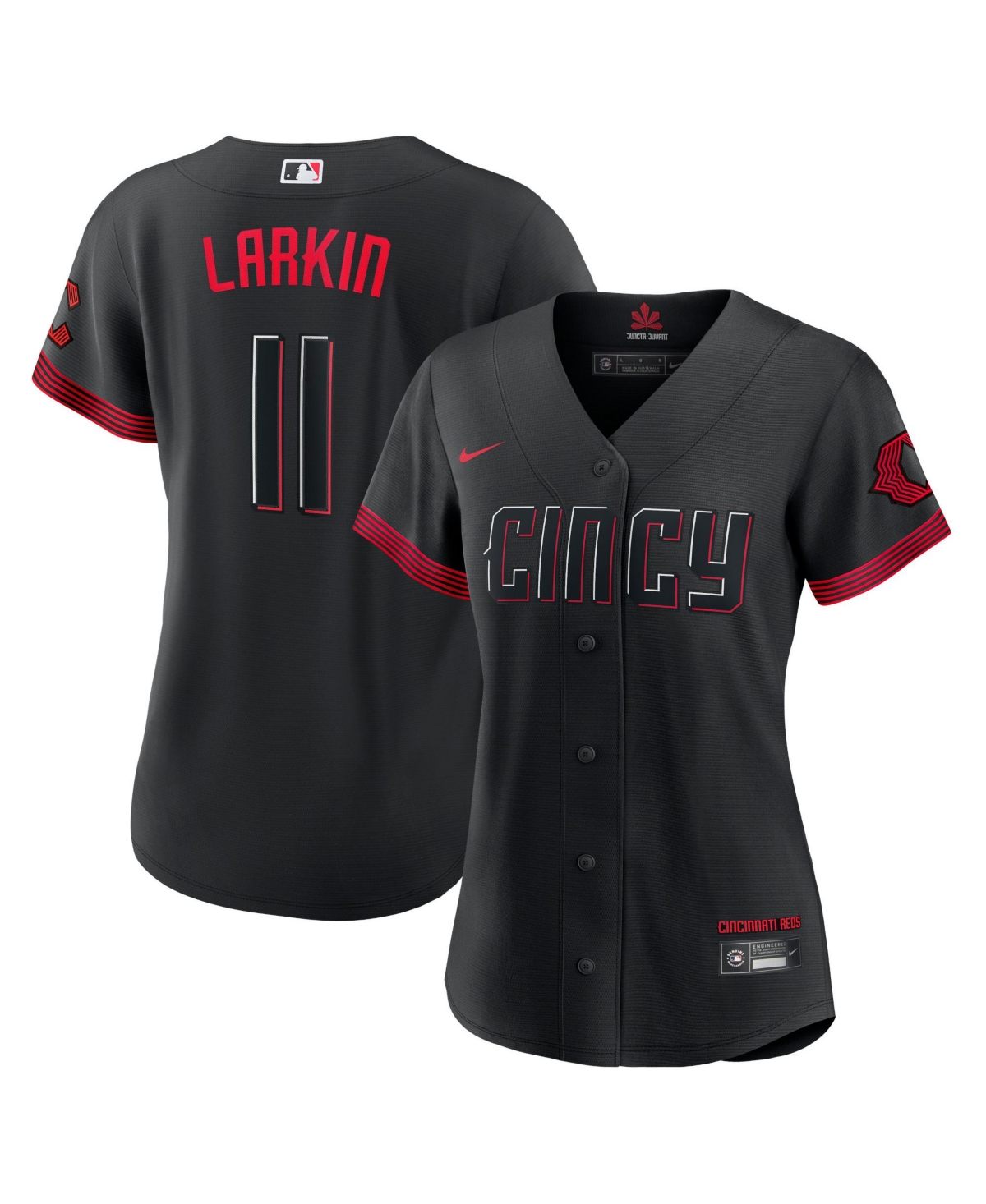 Women's NikeCincinnati Reds Barry Larkin 2023 City Connect Replica Player Jersey - Black