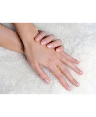 RA 14k Yellow Gold Plated Beaded Stacking Ring