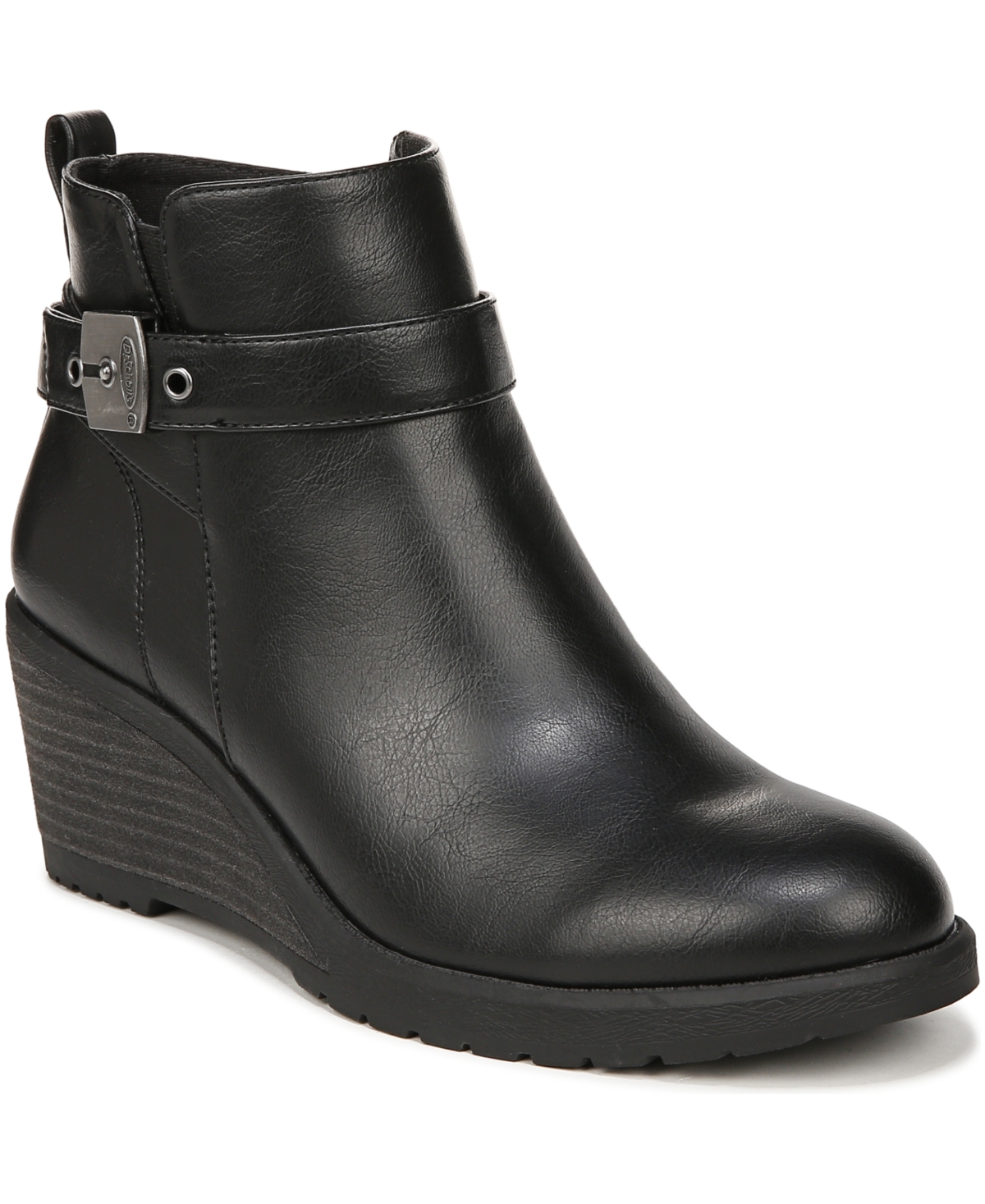 Dr. Scholl's Women's Camille Booties In Black Faux Leather