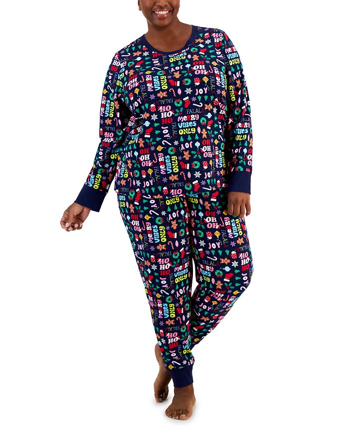 Family Pajamas Matching Plus Size Holiday Toss Cotton Pajamas Set, Created  for Macy's - Macy's