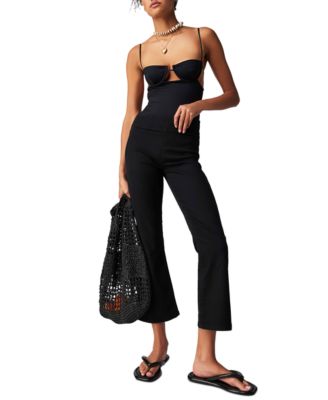 Free People - Women's Cropped Slim Flare-Leg Jeans
