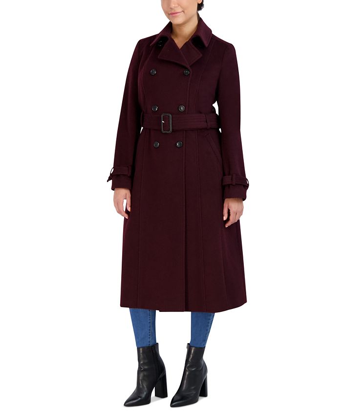 Cole Haan Women's DoubleBreasted Belted Wool Blend Trench Coat Macy's
