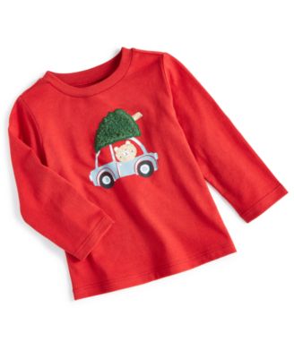 First Impressions - Baby Boys Santa Car Long-Sleeve T-Shirt, Created for Macy's