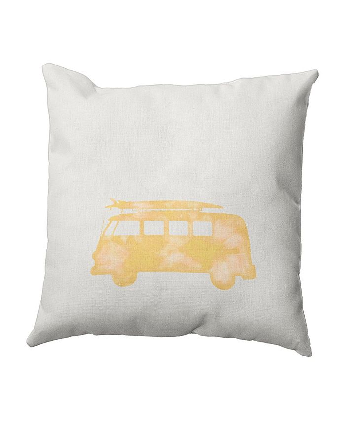 E by Design BeachDrive 16 Inch Yellow Decorative Nautical Throw Pillow ...