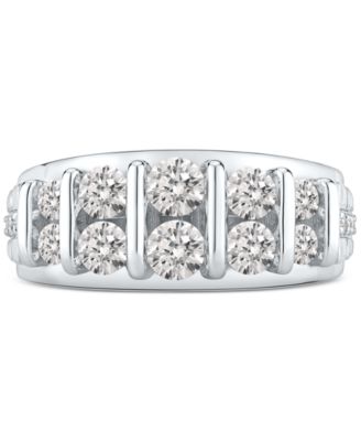 Men's Diamond Graduated Column Band (2 ct. t.w.) in 10k White Gold