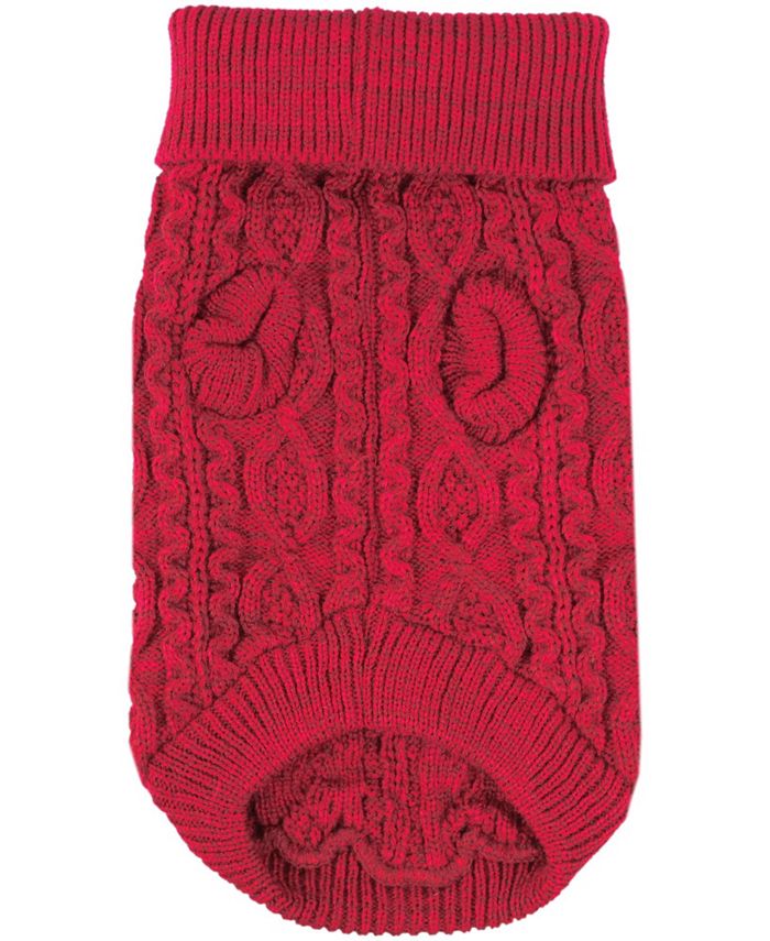 Parisian Pet Cable Knit Dog Sweater - Macy's