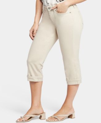 Women's Marilyn Straight Crop Frayed Cuffs Jeans