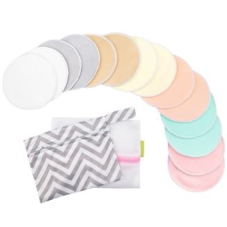  Reusable Nursing Pads For Breastfeeding, 14-Pack - 4-Layers  Viscose From Bamboo Nursing Pads, Breastfeeding Pads, Washable Breast Pads,  Organic Maternity Pads, Nipple Pads