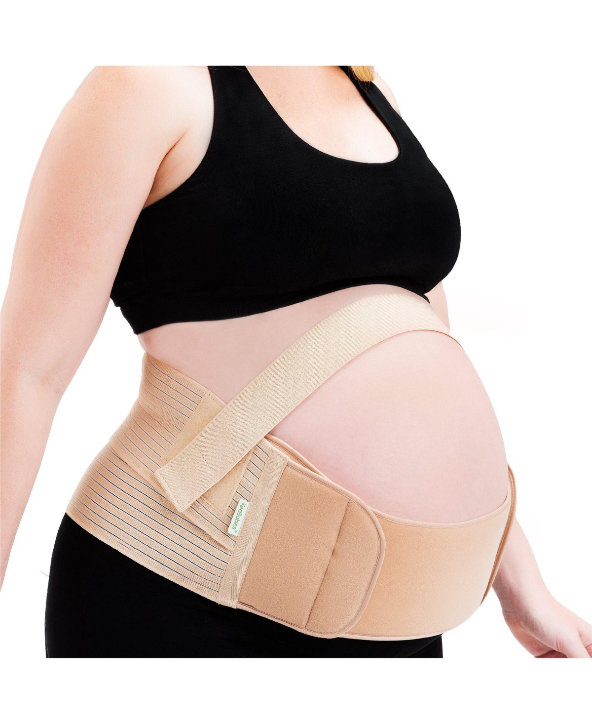 Keababies 2 In 1 Pregnancy Belly Support Band, Maternity Belt, Pregnancy Must Haves Baby Belly Bands In Classic Ivory