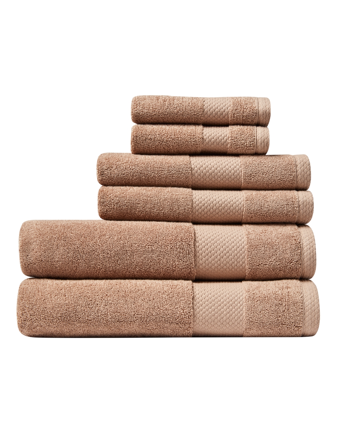 Lacoste Heritage Anti-microbial Supima Cotton 6 Piece Bundle Towel Set In Sand