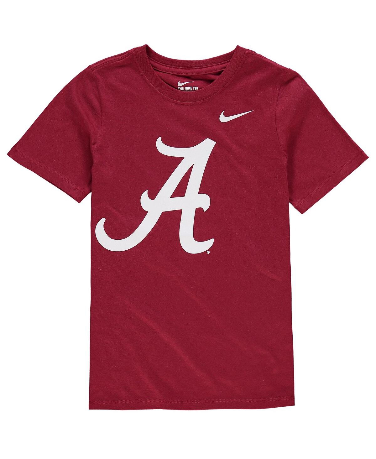 Nike Big Boys  Crimson Alabama Crimson Tide Cotton Logo T-shirt In Crimson