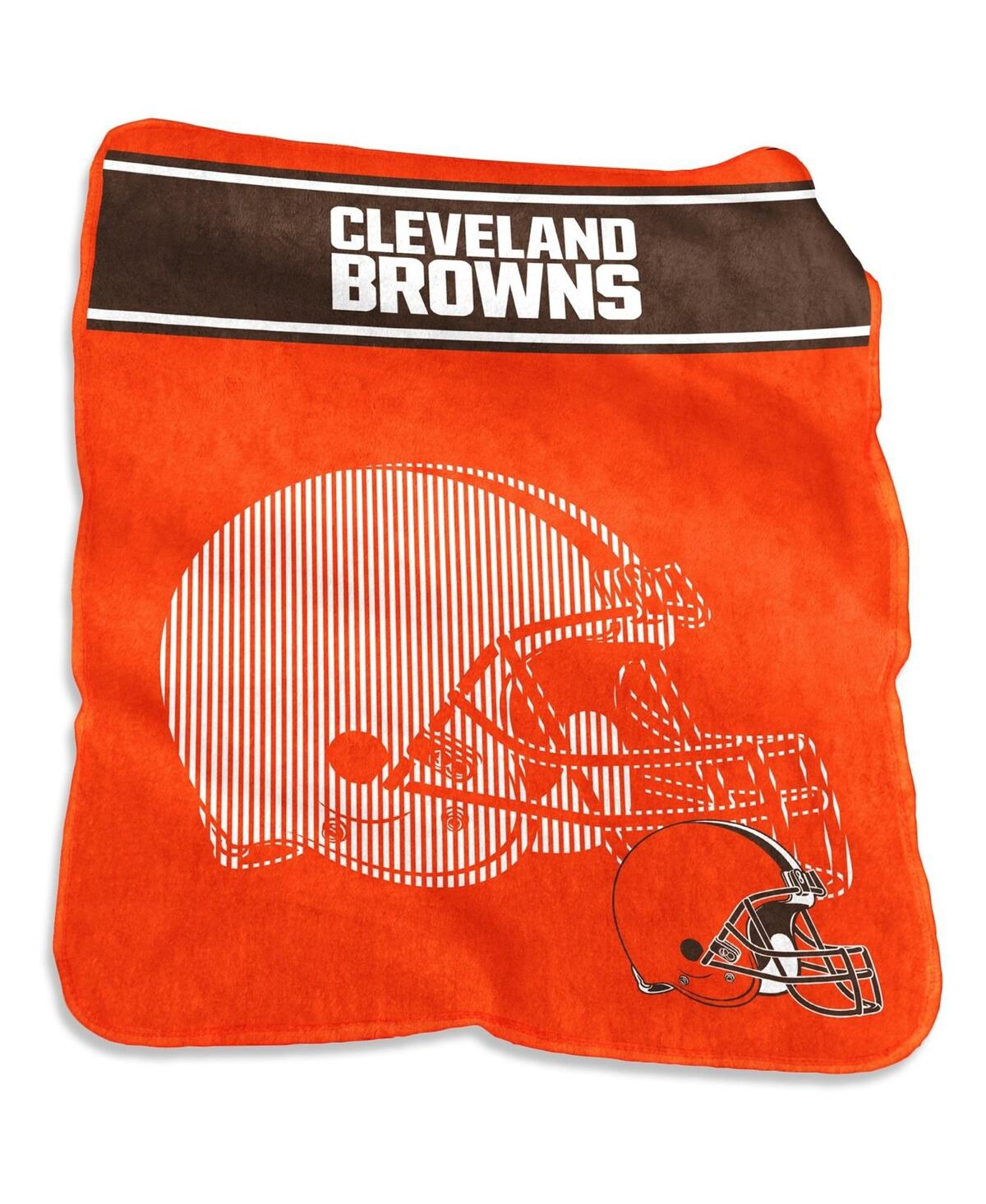 Logo Brands Cleveland Browns 60'' X 80'' Xl Raschel Plush Throw Blanket In Multi