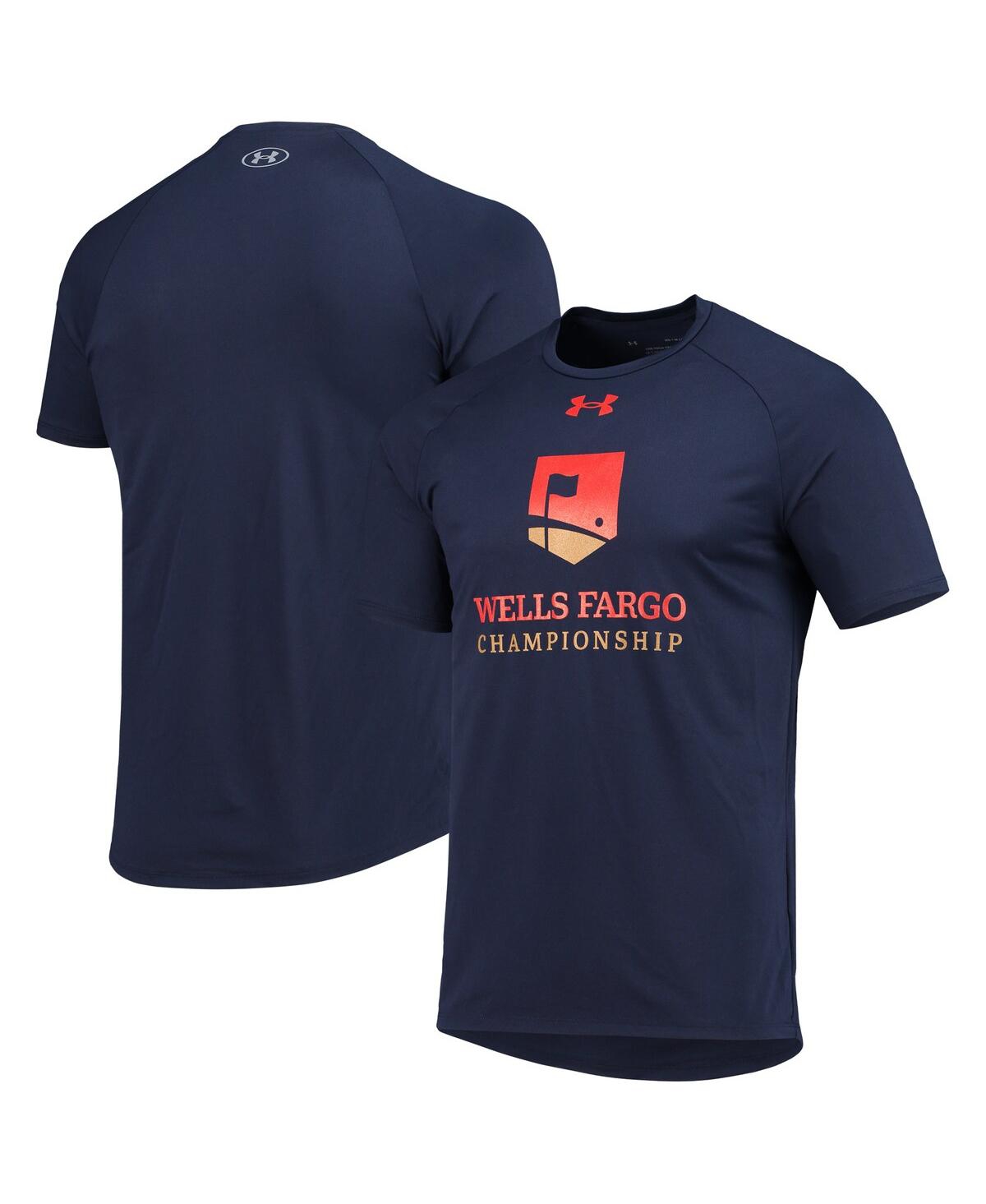 Shop Under Armour Men's  Navy Wells Fargo Championship Tech 2.0 Raglan T-shirt