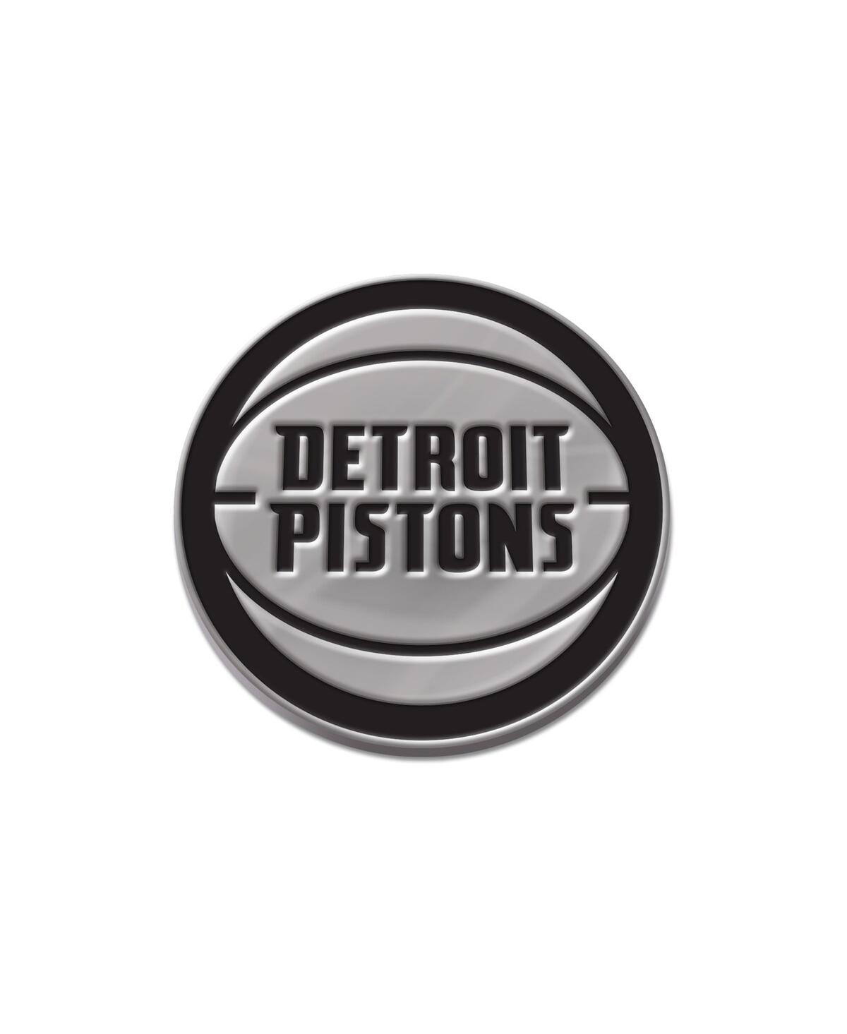 Wincraft Detroit Pistons Team Chrome Car Emblem In Gray