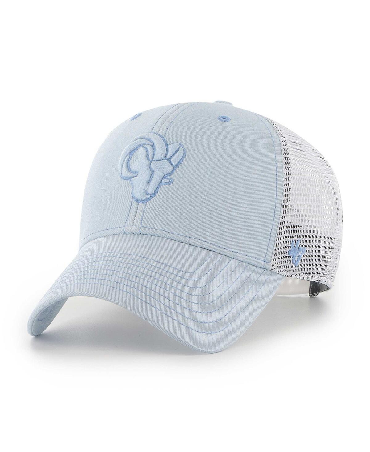 47 Brand Women's ' Light Blue And White Los Angeles Rams Haze Clean Up Trucker Snapback Hat In Light Blue,white