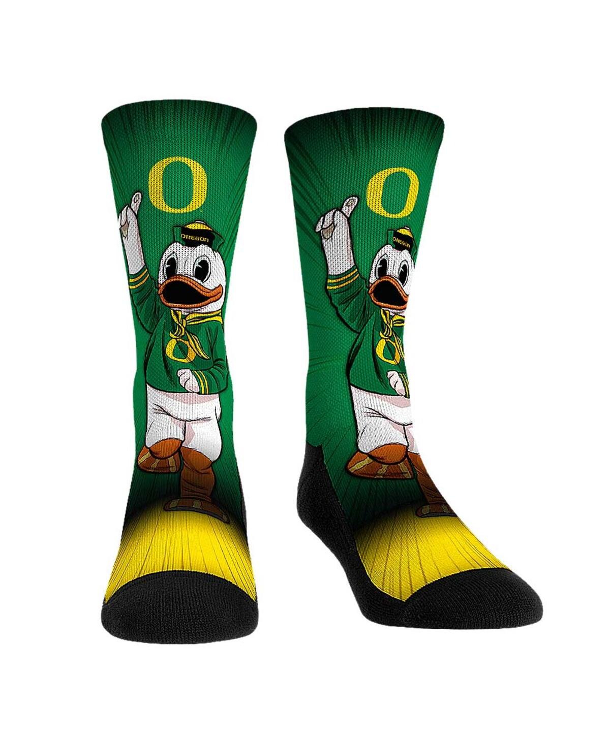 Men's and Women's Rock 'Em Socks Oregon Ducks Mascot Pump Up Crew Socks - Multi