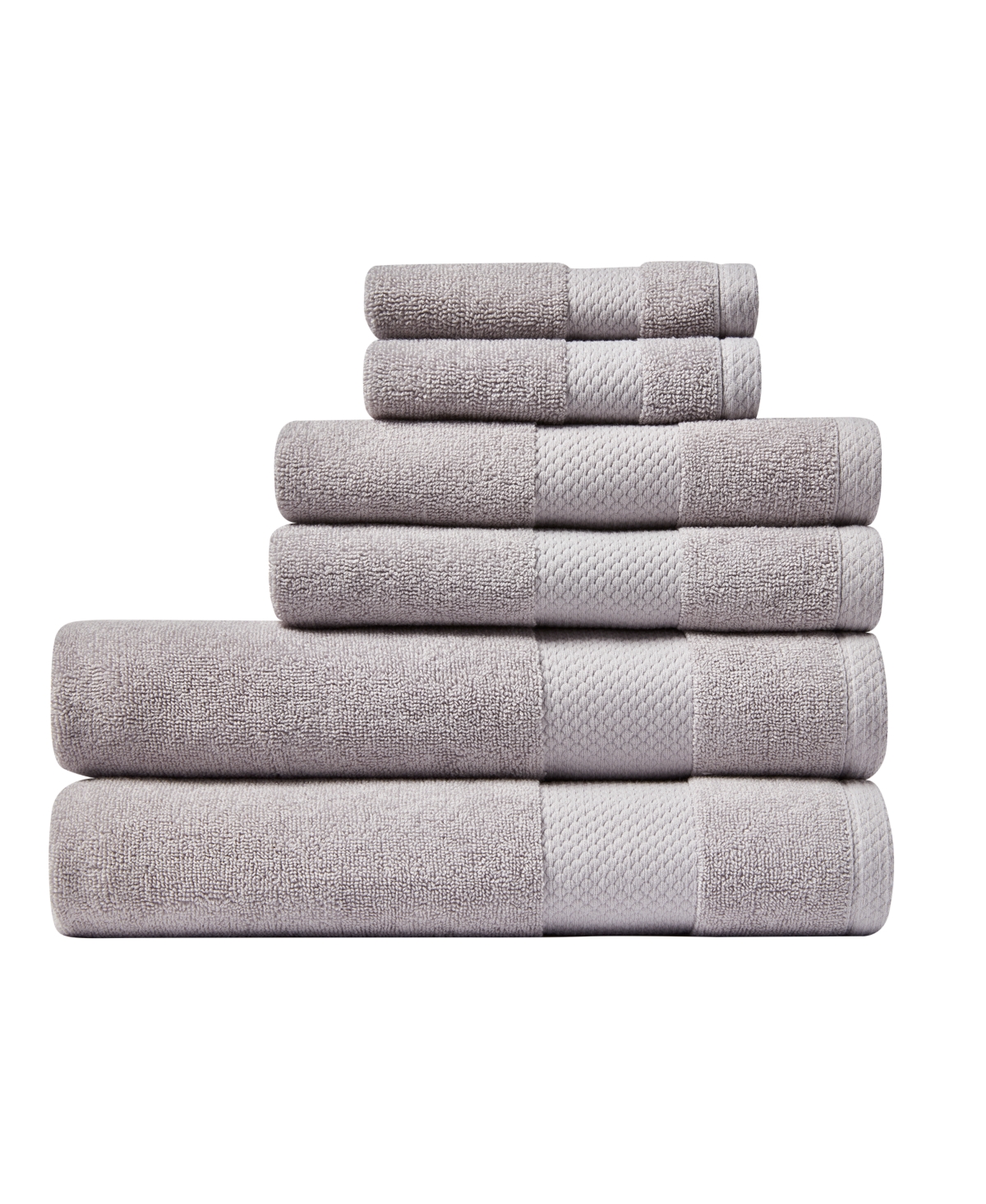 Shop Lacoste Heritage Anti-microbial Supima Cotton 6 Piece Bundle Towel Set In Micro Chip