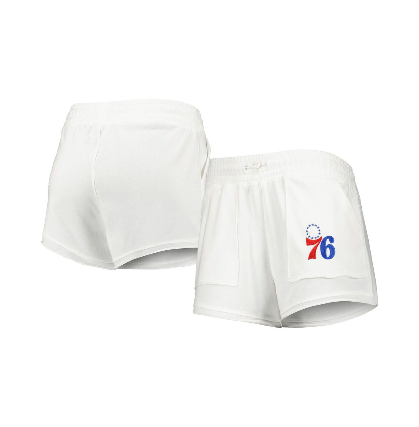 Женские шорты Concepts Sport White Philadelphia 76ers Sunray — фото 1