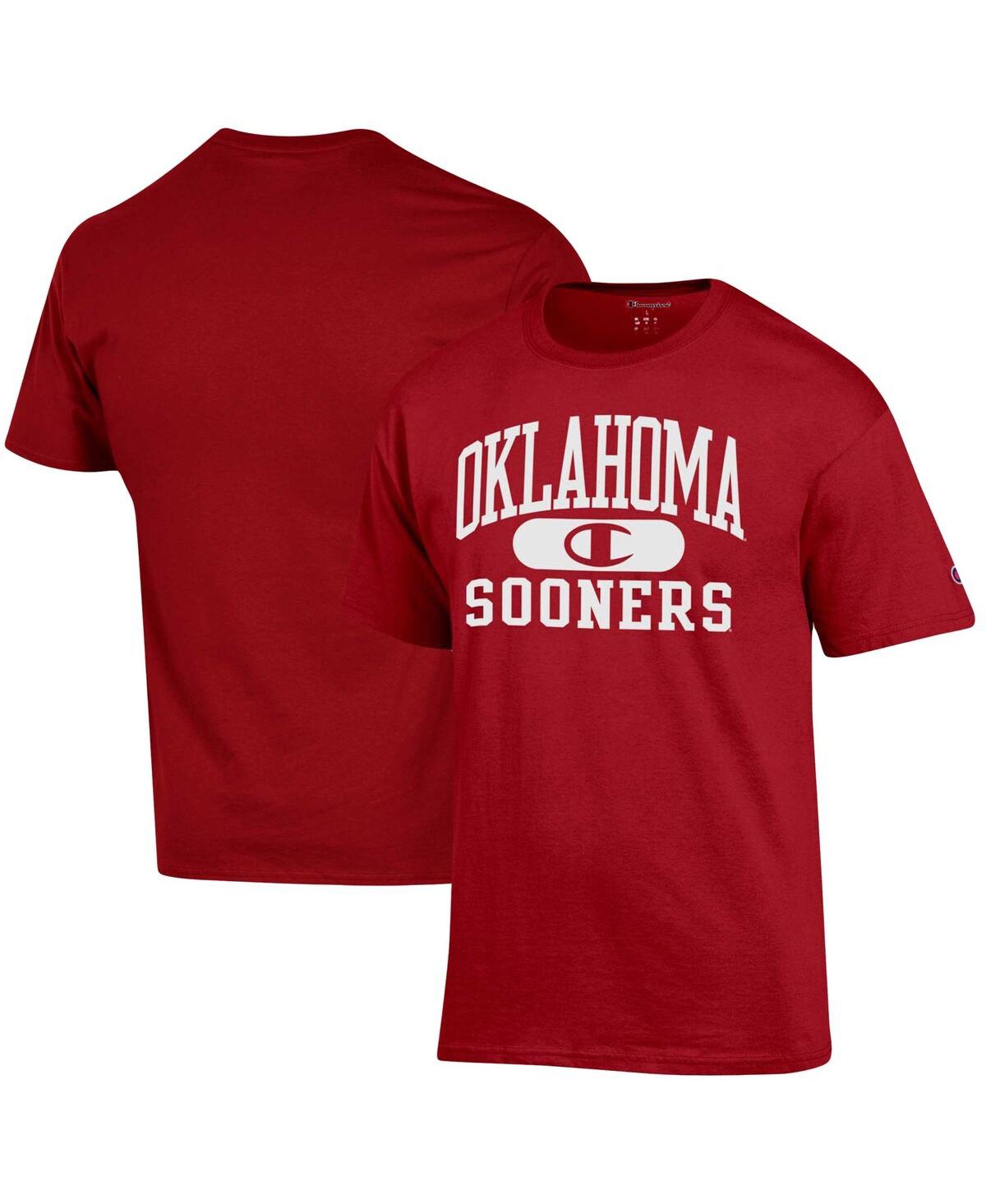 Champion Men's  Crimson Oklahoma Sooners Arch Pill T-shirt