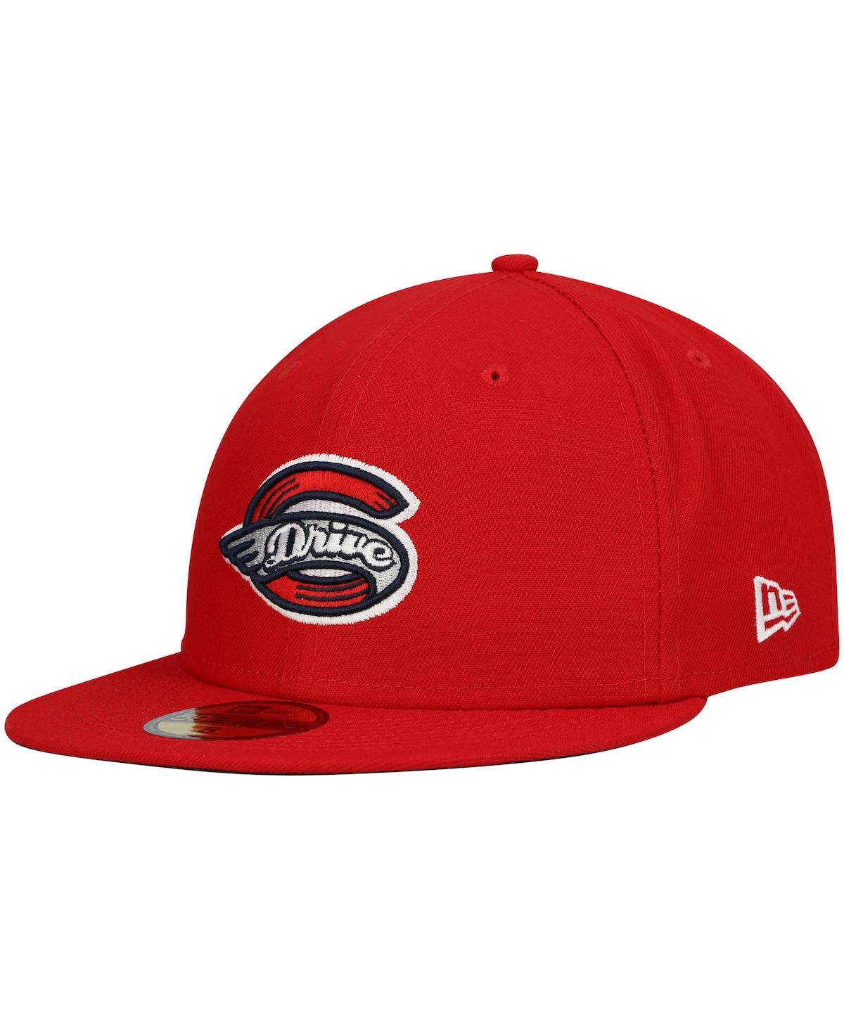 NEW ERA MEN'S NEW ERA RED GREENVILLE DRIVE AUTHENTIC COLLECTION TEAM HOME 59FIFTY FITTED HAT