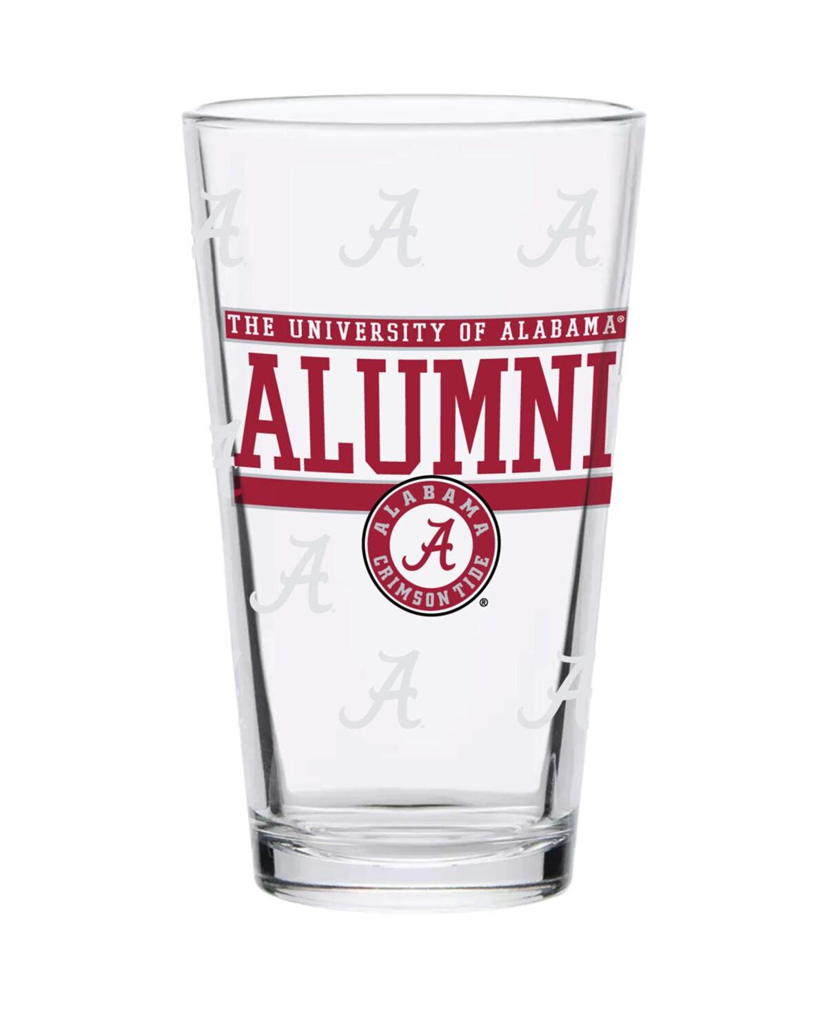 Indigo Falls Alabama Crimson Tide 16 oz Repeat Alumni Pint Glass In Clear