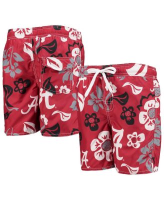 Big Boys Crimson Alabama Crimson Tide Floral Volley Swim Trunks