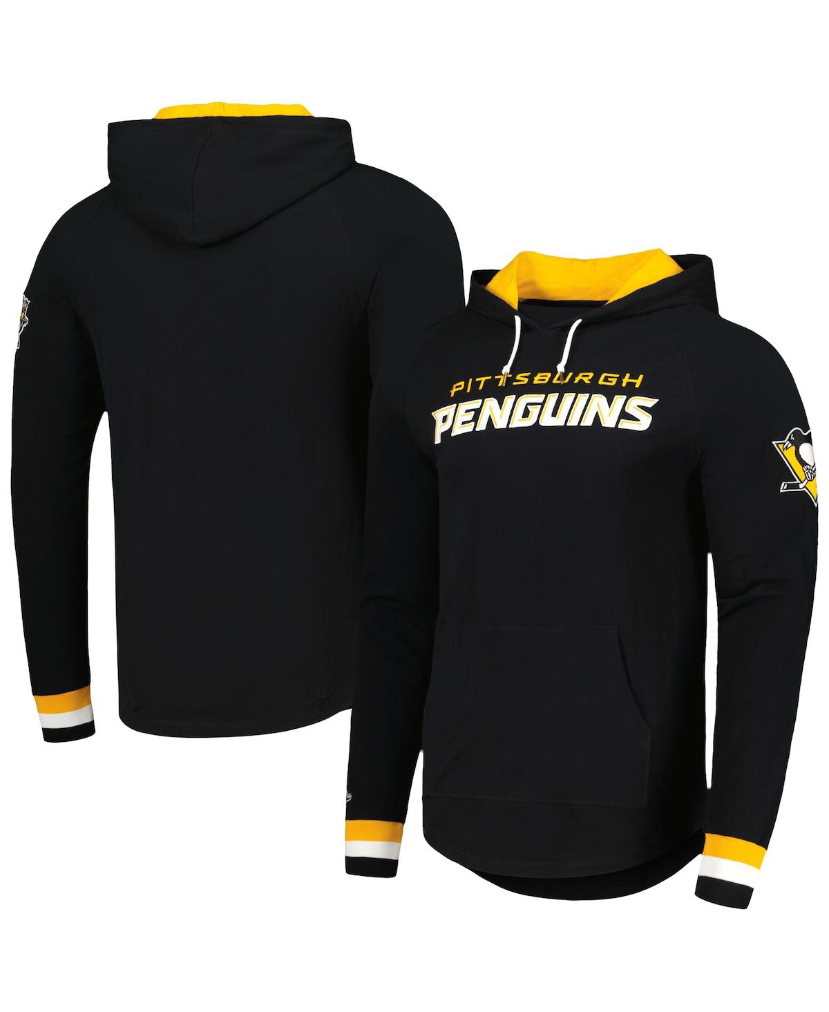Mitchell & Ness Men's  Black Pittsburgh Penguins Big And Tall Legendary Raglan Pullover Hoodie In Black
