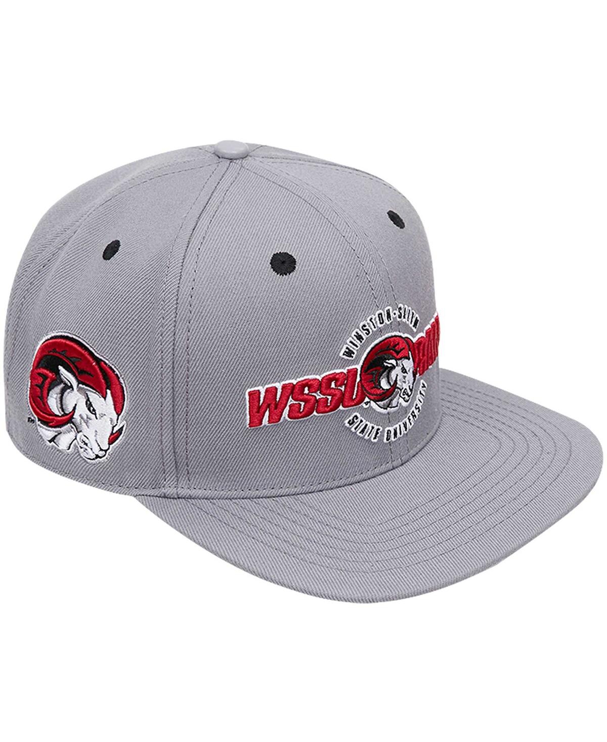 Shop Pro Standard Men's  Gray Winston Salem Rams Evergreen Wssl Snapback Hat