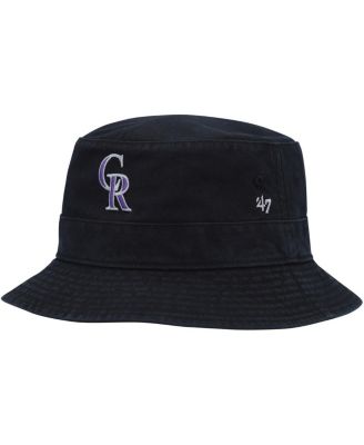 Men's Black Colorado Rockies Primary Bucket Hat