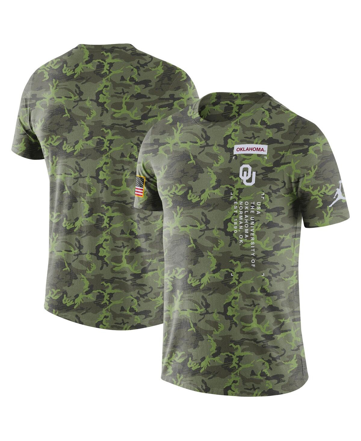 Shop Jordan Men's  Camo Oklahoma Sooners Military-inspired T-shirt