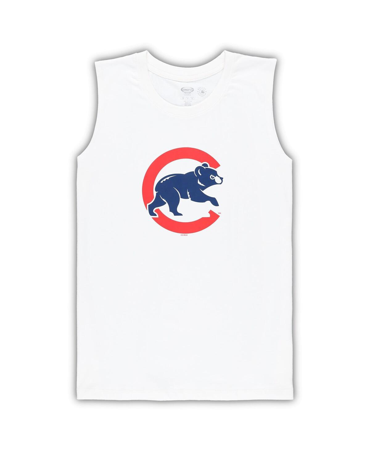 CONCEPTS SPORT WOMEN'S CONCEPTS SPORT WHITE, ROYAL CHICAGO CUBS PLUS SIZE TANK TOP AND SHORTS SLEEP SET 