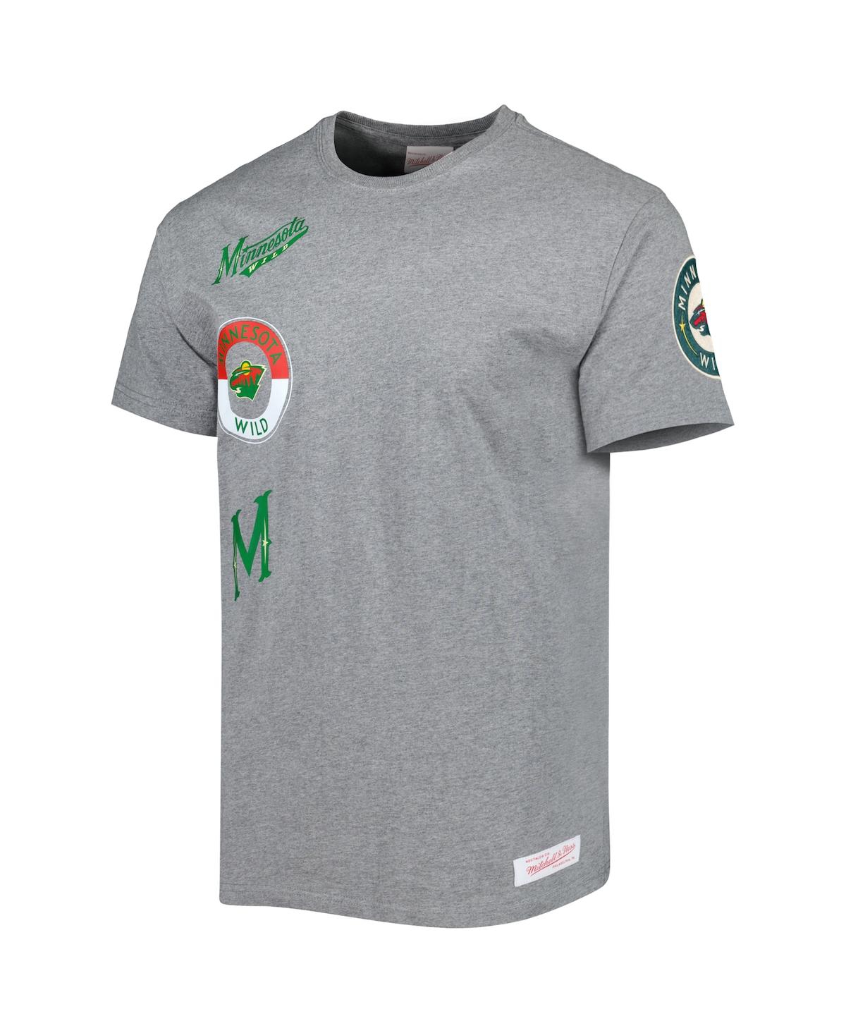 Shop Mitchell & Ness Men's  Heather Gray Minnesota Wild City Collection T-shirt