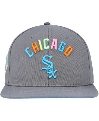 Men's Gray Chicago White Sox Washed Neon Snapback Hat
