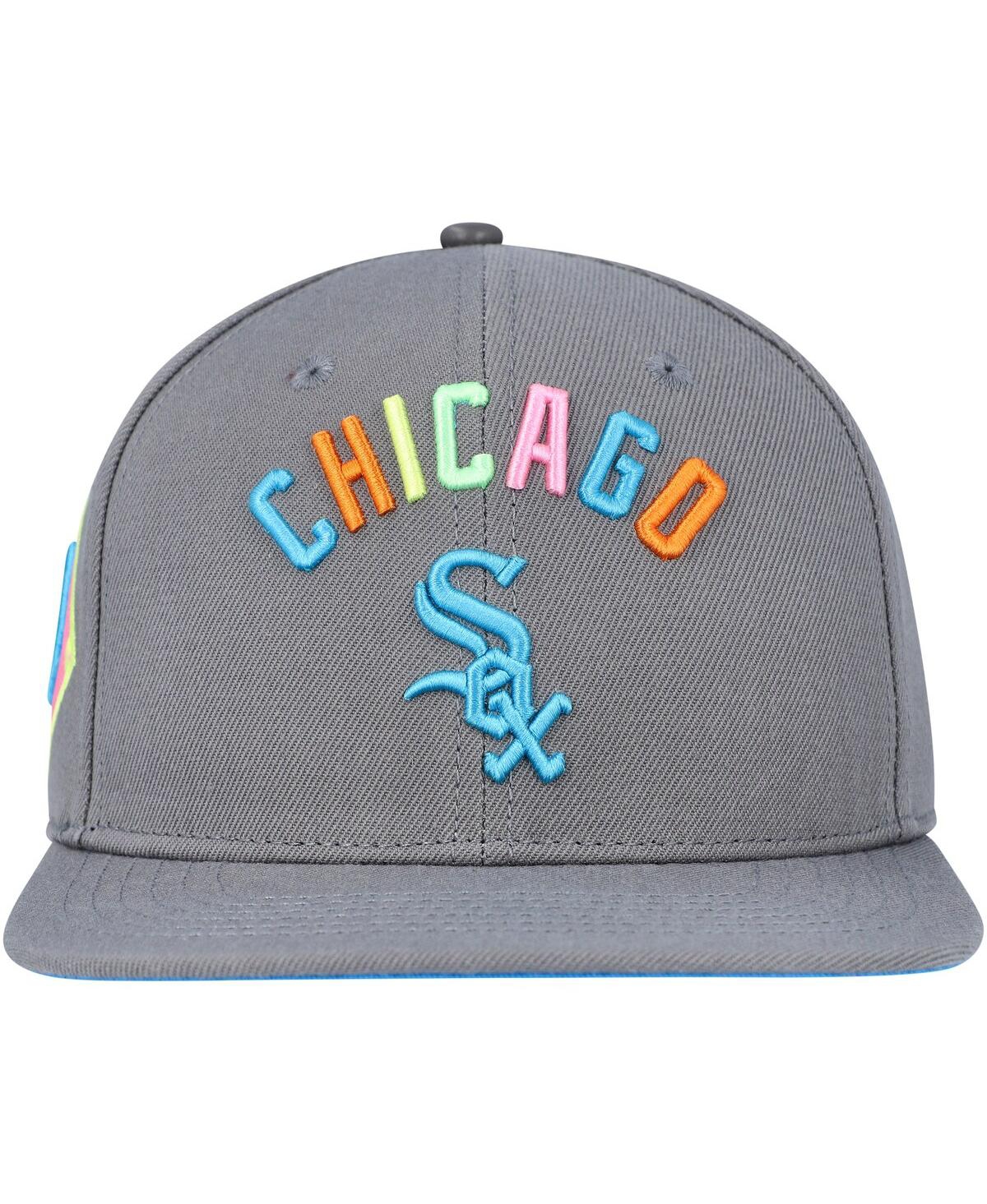 Shop Pro Standard Men's  Gray Chicago White Sox Washed Neon Snapback Hat