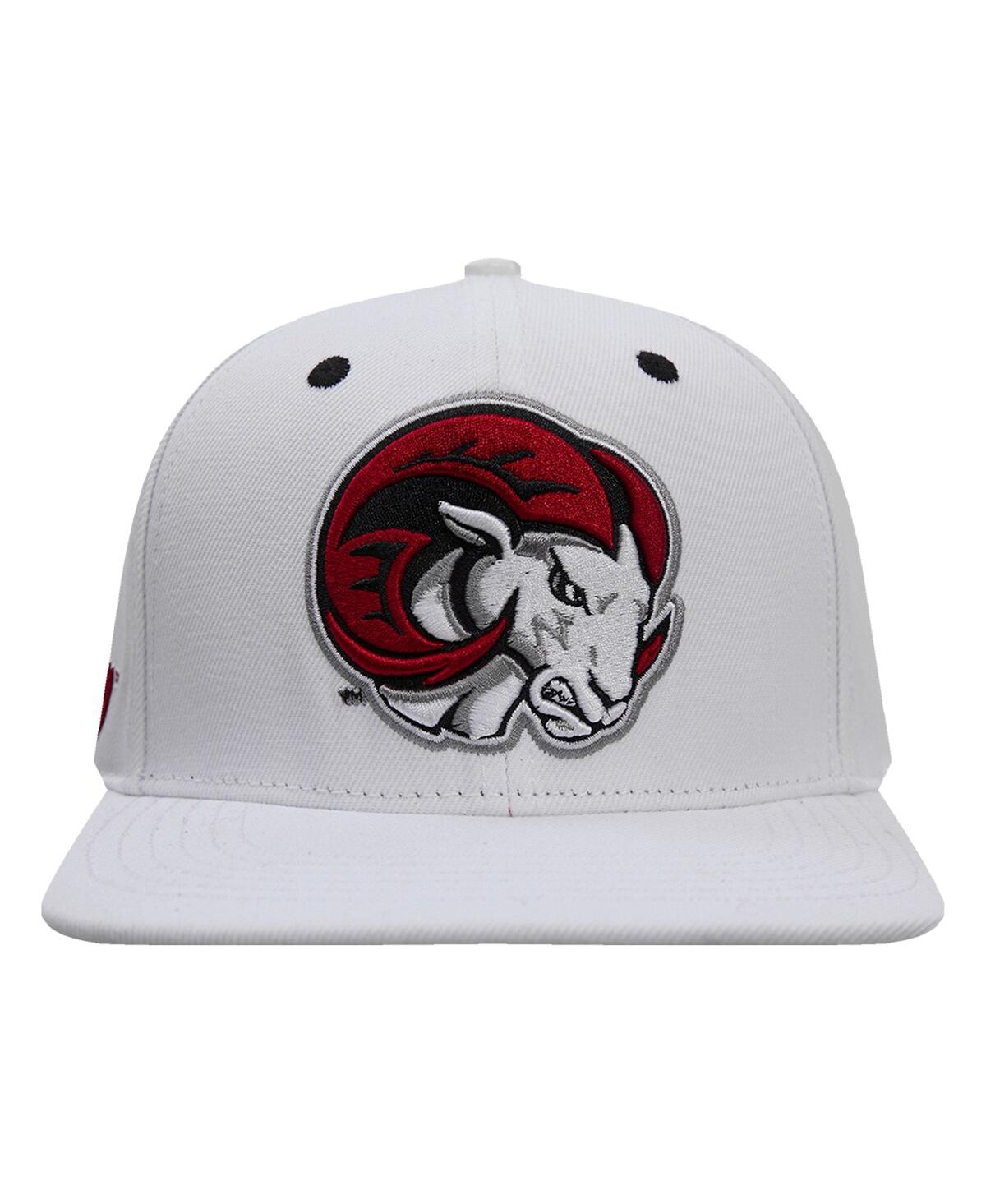 PRO STANDARD MEN'S PRO STANDARD WHITE WINSTON SALEM RAMS MASCOT EVERGREEN WOOL SNAPBACK HAT 