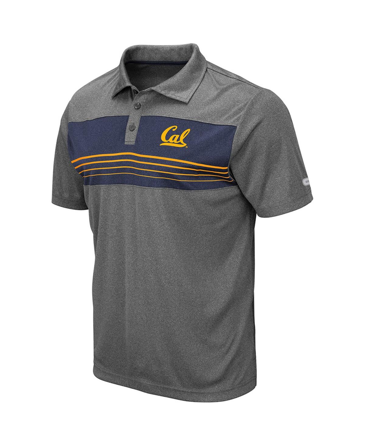 Colosseum Men's  Heathered Charcoal Iowa Hawkeyes Smithers Polo Shirt In Heathered Charcoal