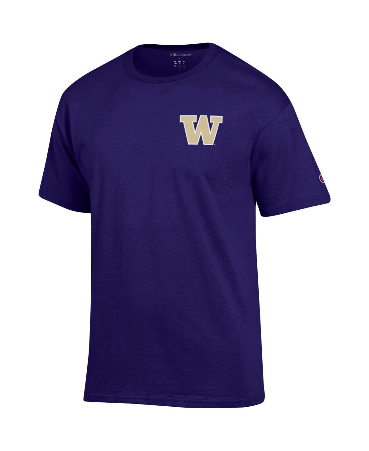 Shop Champion Men's  Purple Washington Huskies Stack 2-hit T-shirt