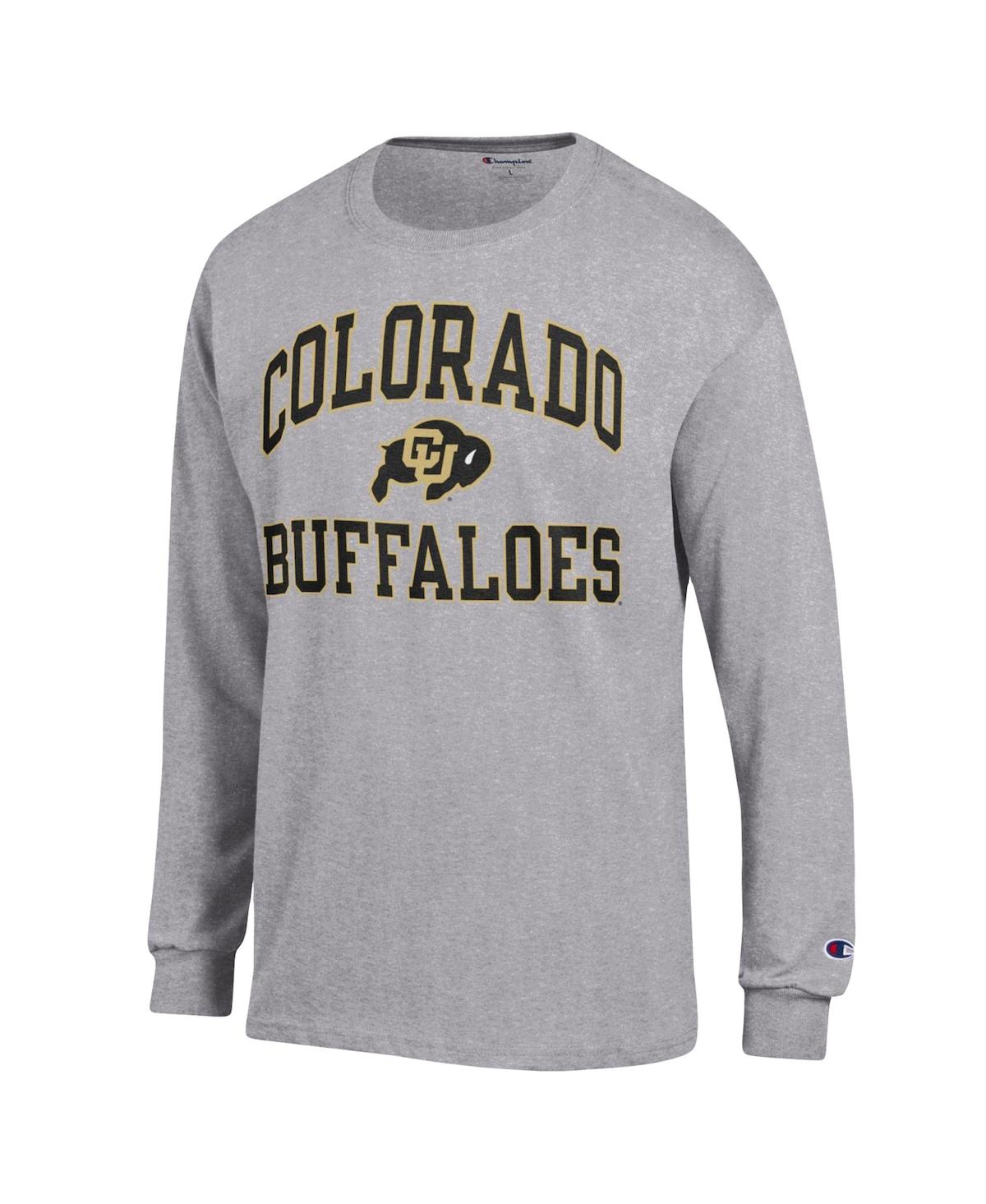 Shop Champion Men's  Heather Gray Colorado Buffaloes High Motor Long Sleeve T-shirt