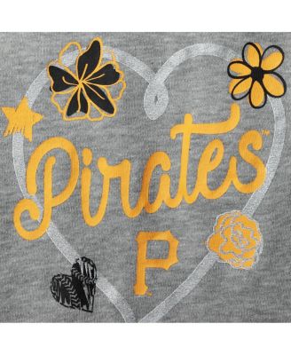 Infant Boys and Girls Black, Gold, Gray Pittsburgh Pirates Batter Up 3-Pack Bodysuit Set