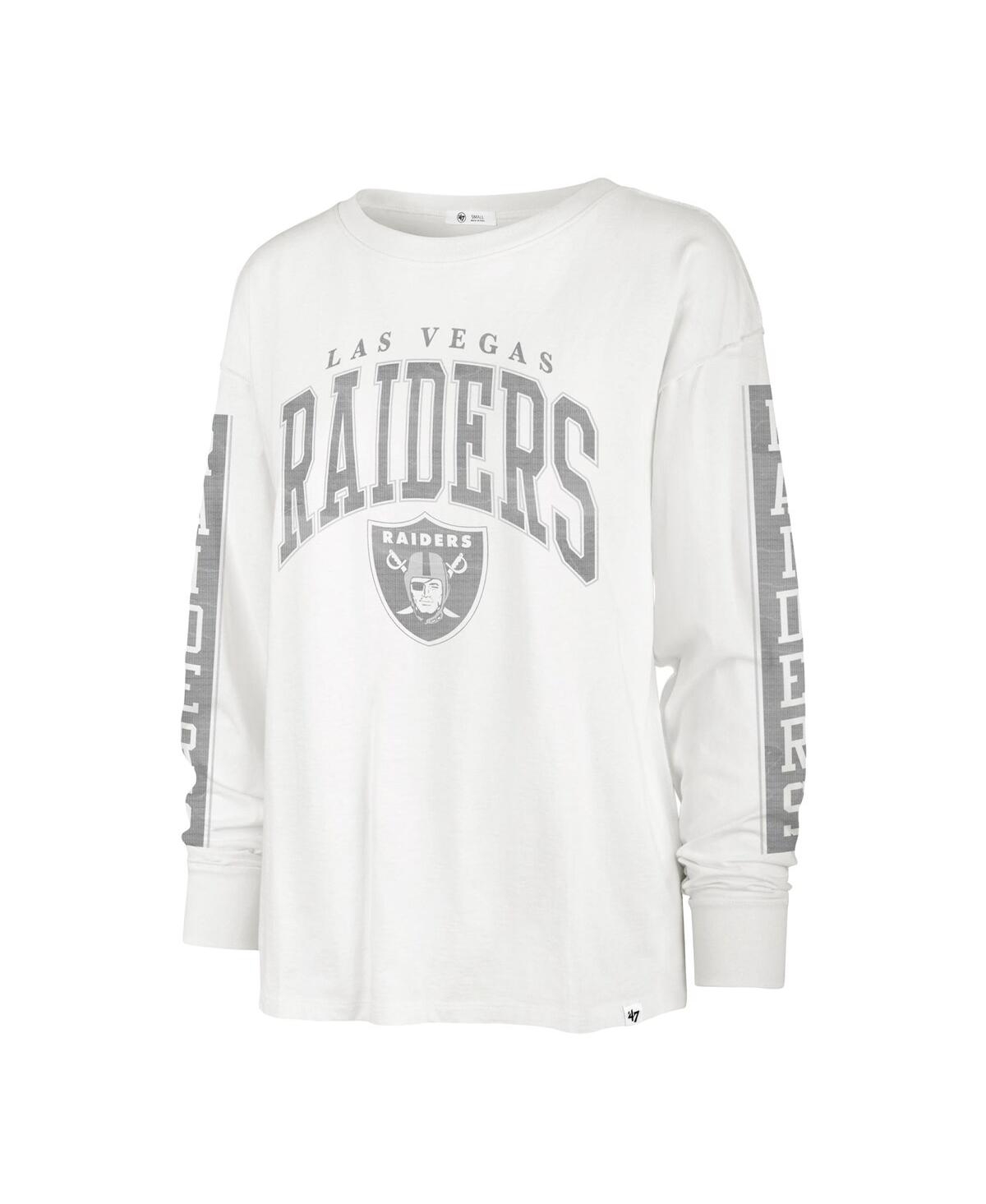 Shop 47 Brand Women's ' White Las Vegas Raiders Statementâ Long Sleeve T-shirt