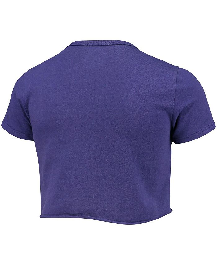 League Collegiate Wear Big Girls Purple Clemson Tigers Cropped Tshirt